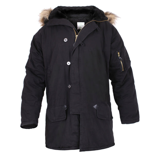 Rothco Vintage N-3B Parka: Black