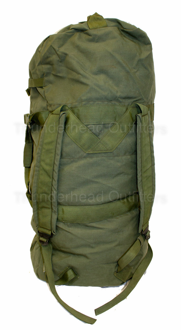 USGI US Military Surplus Duffel Bag, Improved with Zipper and Backpack Straps