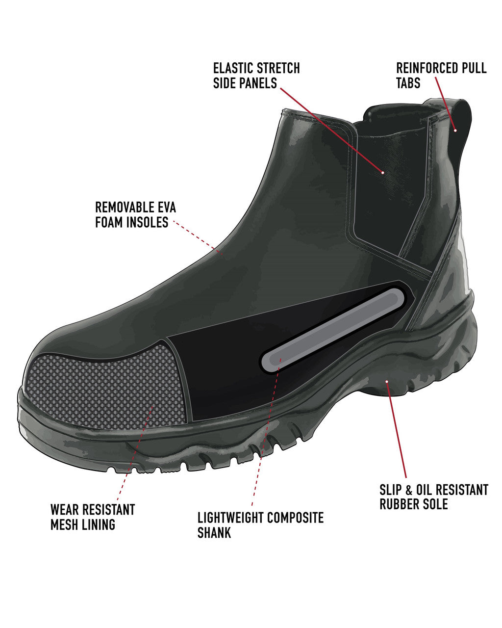 Rothco Chelsea 6" Work Boots