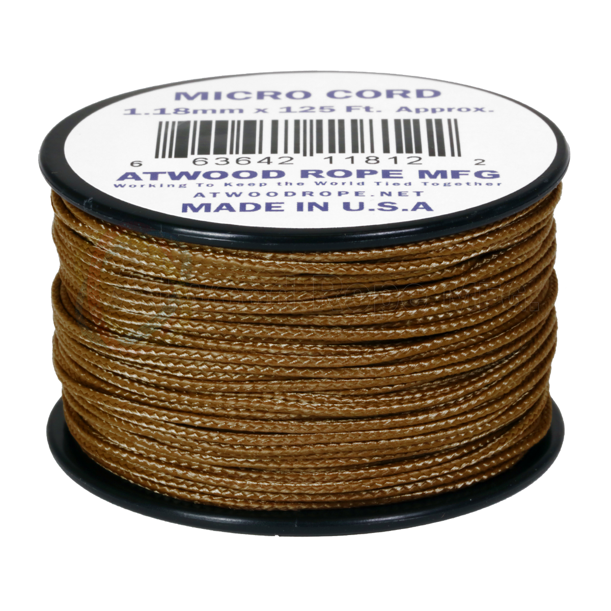 Atwood Rope, Micro Cord, US Made: Coyote