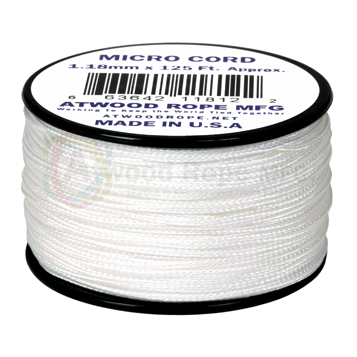 Atwood Rope, Micro Cord, US Made: White