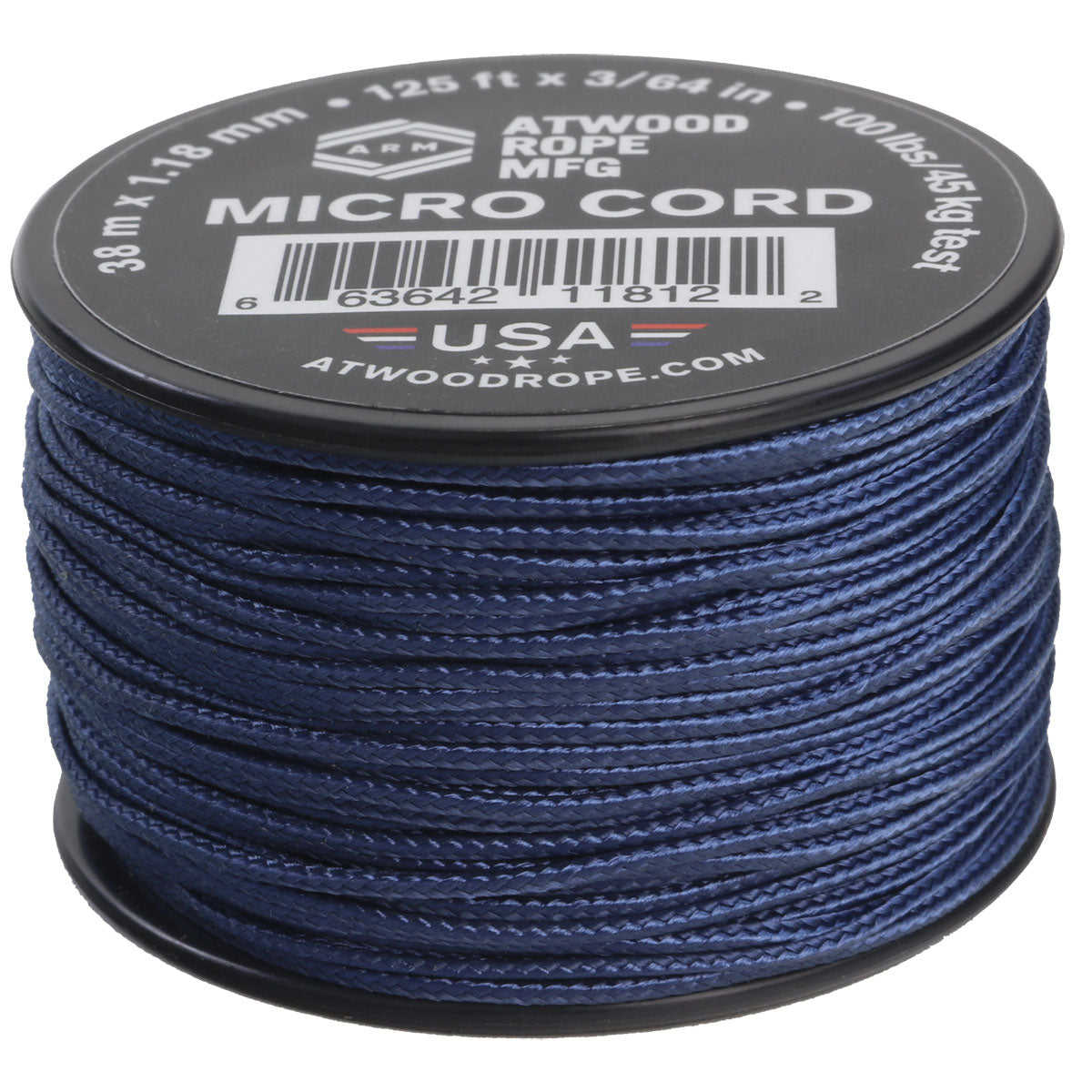 Atwood Rope, Micro Cord, US Made: Navy