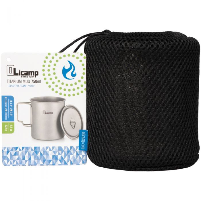 Olicamp Titanium Space Saver Mug with Lid